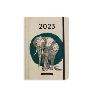 Kalender Graspapier 2023 A5 Wildlife Frontansicht