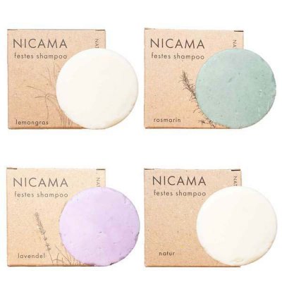 NICAMA nachhaltiges Shampoo Set vier Teilig