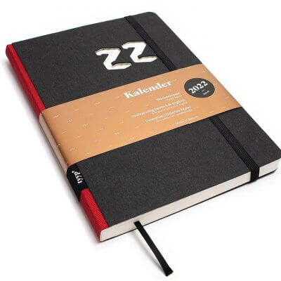 Tyyp Kalender 2022 Design in schwarz rot