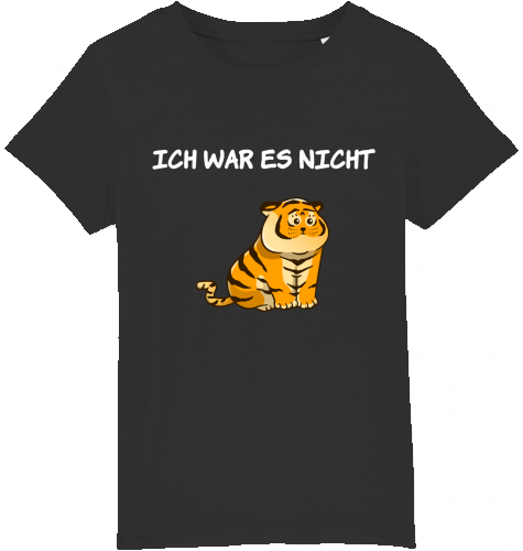 Kinder Shirt Tiger in schwarz